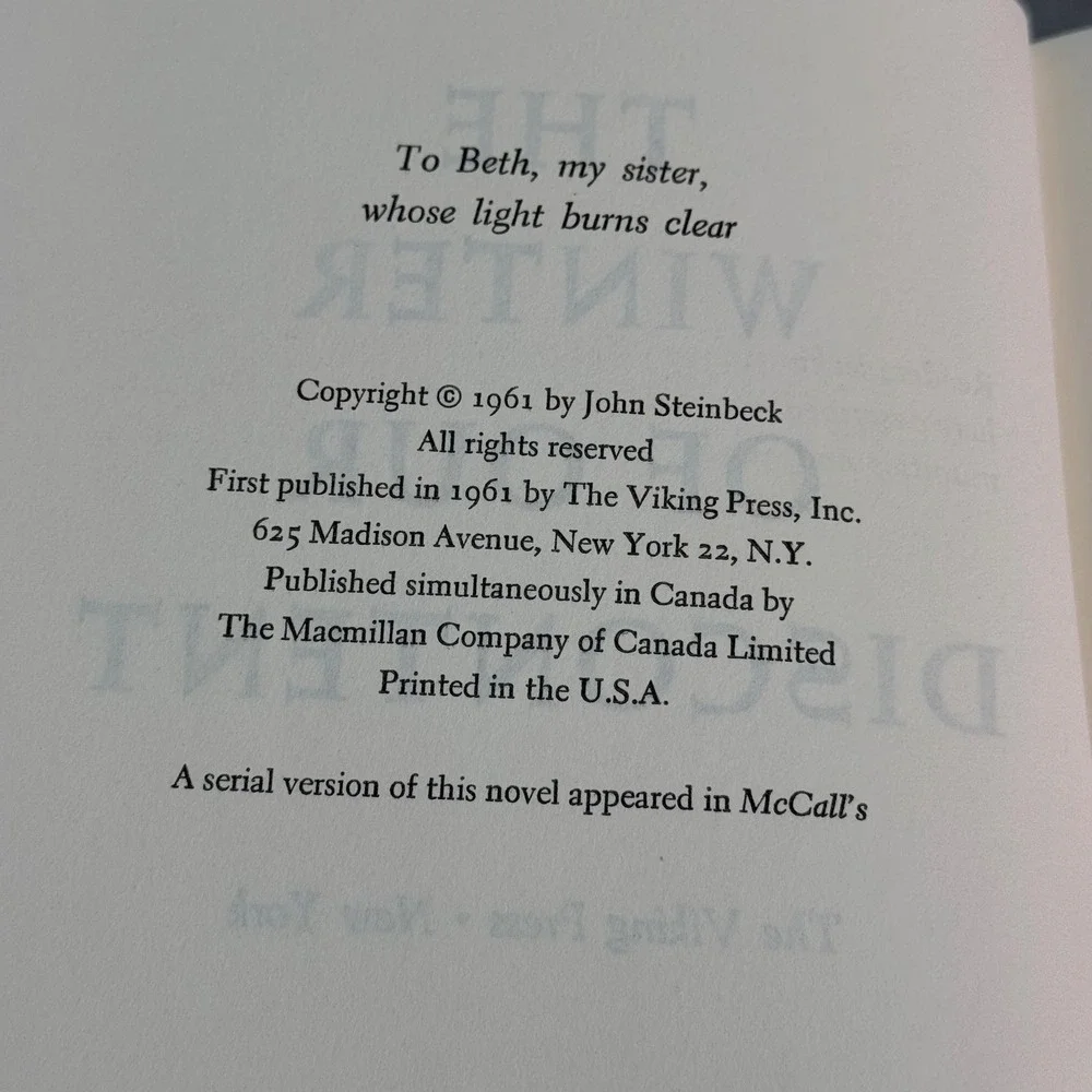 Vintage John Steinbeck Hardcover Set of 2 Books Uniform 1970s Book Club Editions